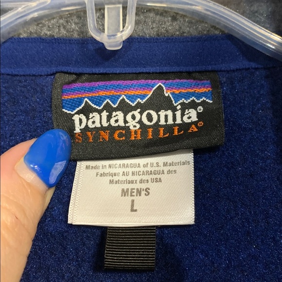 PATAGONIA MENS SYNCHILLA VEST OUTERWEAR VINTAGE BLUE LARGE NEW WITHOUT TAGS - Picture 5 of 7